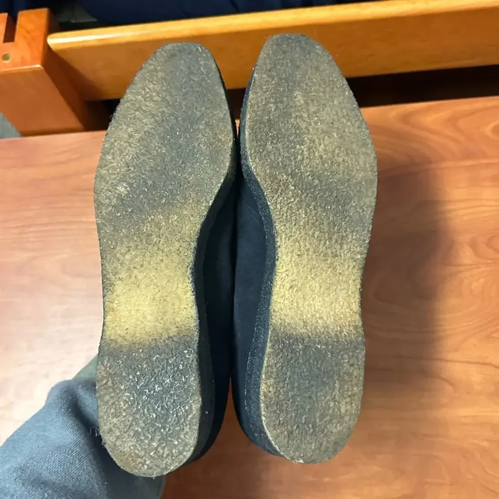 Robert Clergerie Black Suede Slip-On Loafers